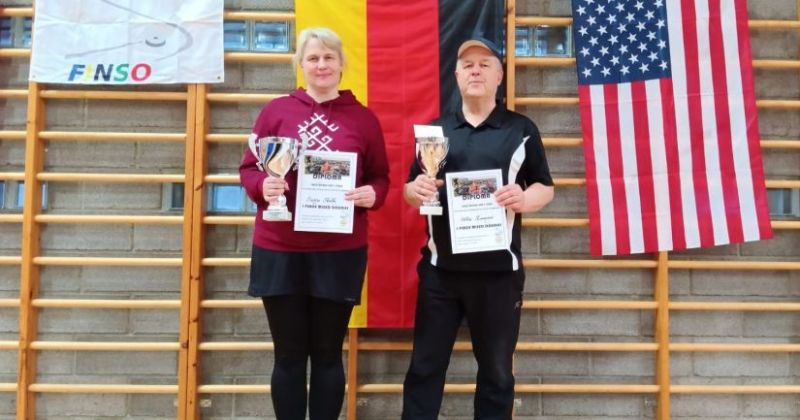 Jēkabpilietim Uldim Kampānam pirmā vieta Pasaules kausa posmā novusā dubultspēlēs