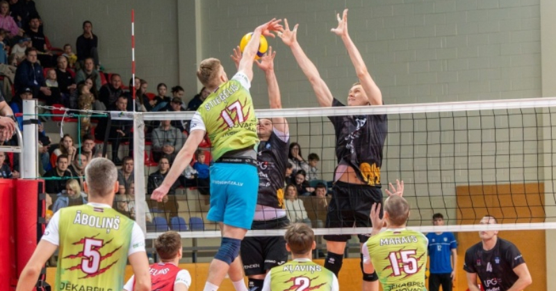 Jēkabpils volejbolisti nonāku&scaron;i uzvaras attālumā no Latvijas čempionu titula