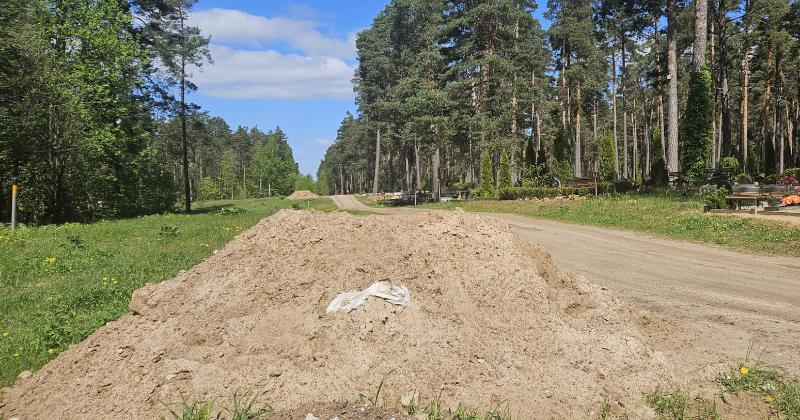 Jēkabpils pilsētas kapos pieejamas smiltis kapu vietu sakop&scaron;anai