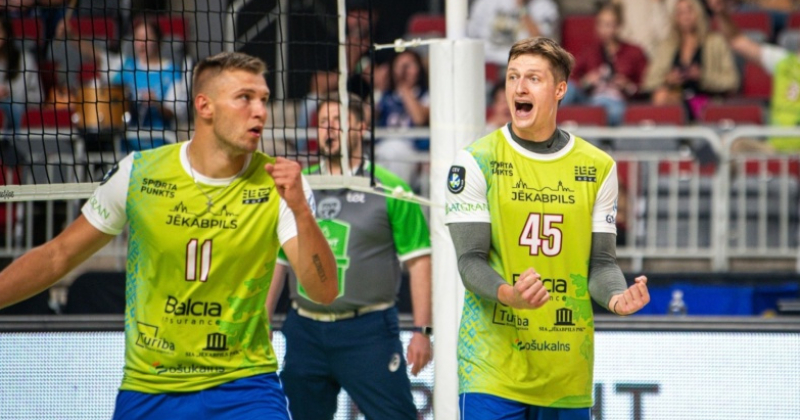  Jēkabpils&nbsp;volejbolisti trīs setos uzvar daugavpilie&scaron;us
