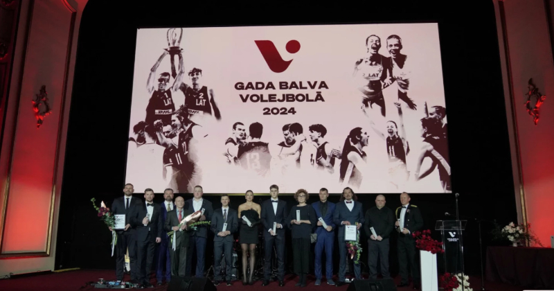 Jēkabpilie&scaron;i izceļas Latvijas labāko volejbolistu apbalvo&scaron;anas ceremonijā