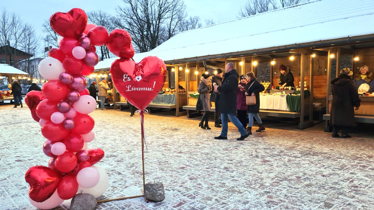 Līvānos norit Vakara tirgus Valentīndienas noskaņās