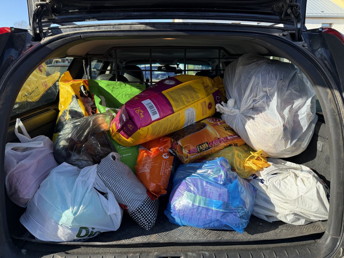 Aknīstes iedzīvotāji saziedo 134 kilogramus barības dzīvnieku patversmei