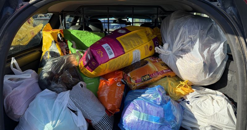 Aknīstes iedzīvotāji saziedo 134 kilogramus barības dzīvnieku patversmei