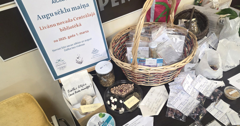 Līvānos izveidots sēklu maiņas punkts 