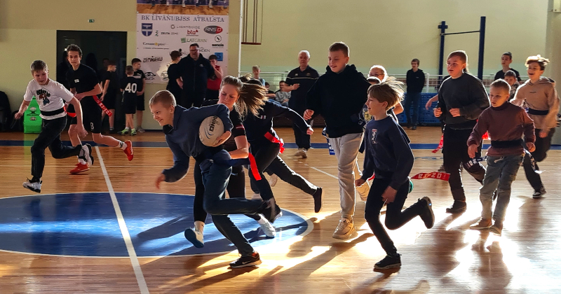 Līvānos aizvadīts pirmais regbija treniņ&scaron;