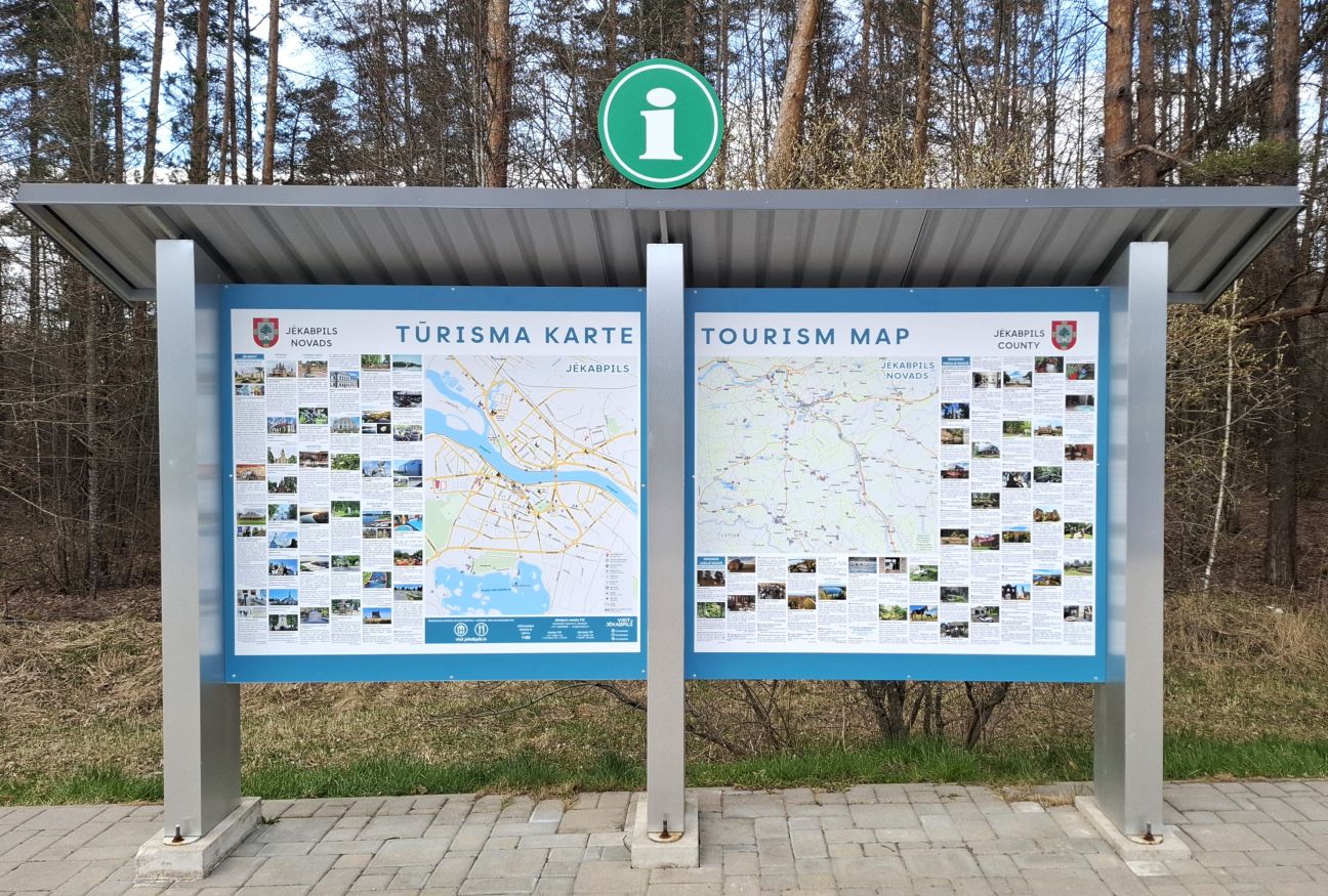 Jēkabpilī atjaunoti tūrisma informācijas stendi