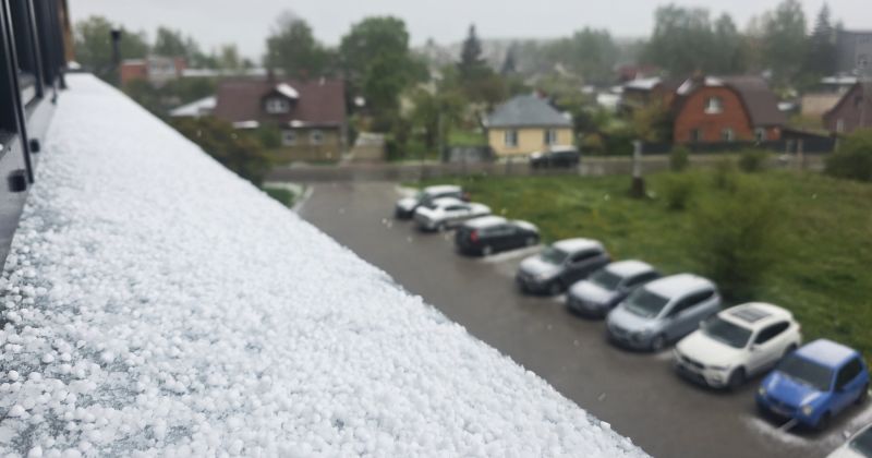 Jēkabpilī novērots sniegs un krusa