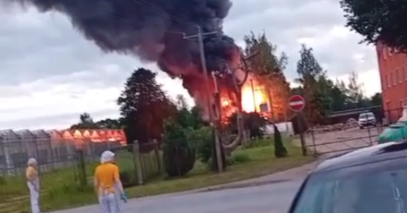 Netālu no maiznīcas "Dona" nodeg &scaron;ķūnis