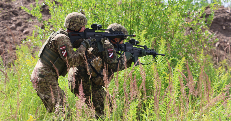 Jēkabpils pilsētā norisinās zemessargu mācības