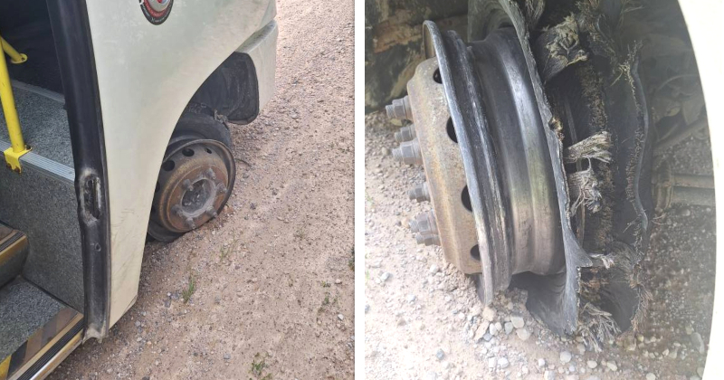 Tauta ziņo: autobusam mar&scaron;rutā Jēkabpils &ndash; Bauska plīst riepa