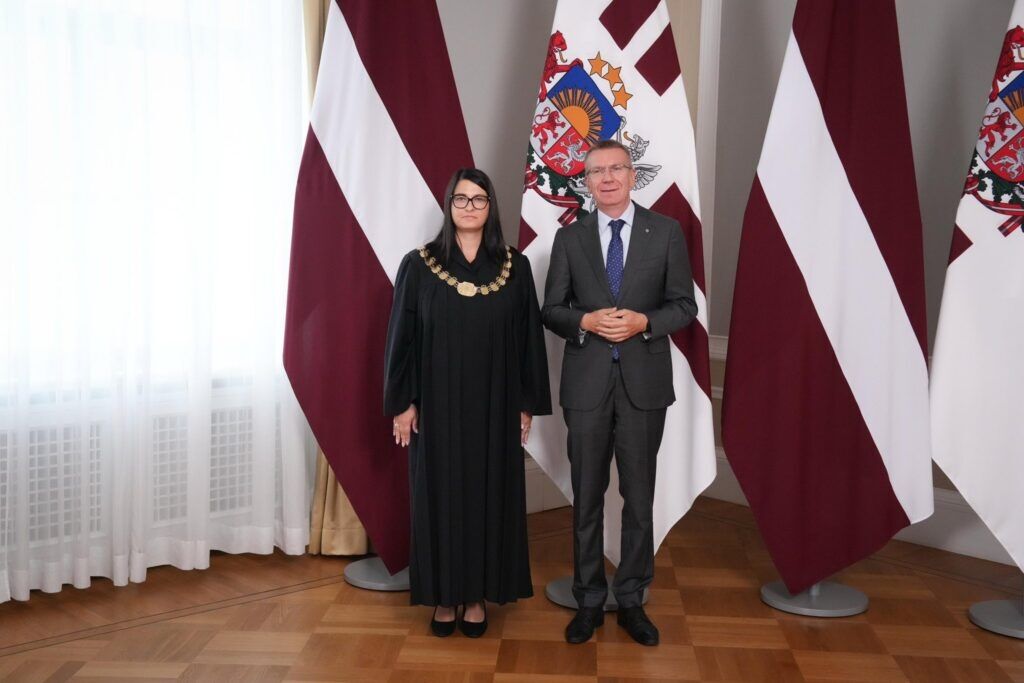 Jēkabpils tiesnese Andra Audze dod svinīgo zvērestu Valsts prezidentam 