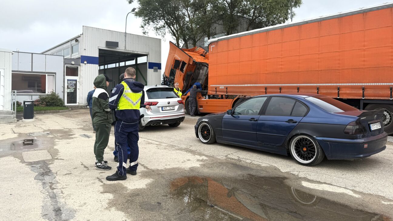 ROADPOL akcijas laikā Jēkabpilī jaunieša “BMW” nonāk CSDD inspektoru pārbaudē