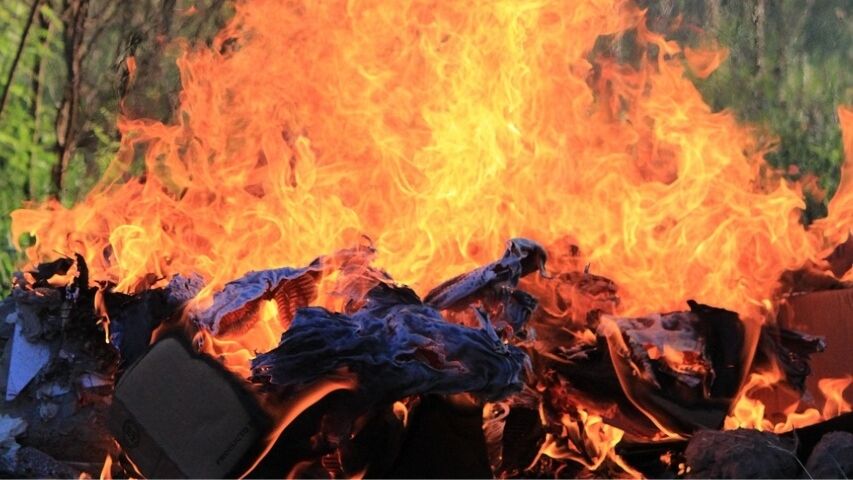 Salas pagastā dzēsts ugunsgrēks atklātā teritorijā