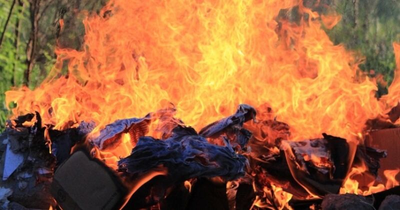 Salas pagastā dzēsts ugunsgrēks atklātā teritorijā