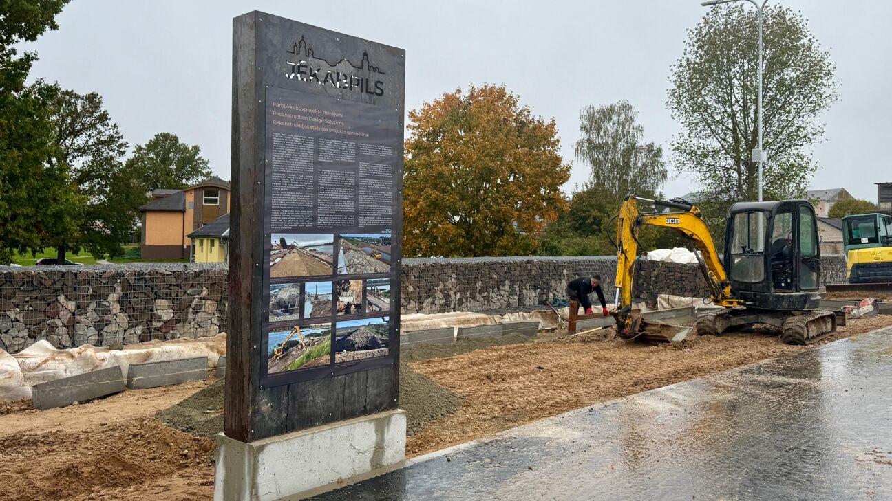 Aizsargdambja pārbūves darbi tuvojas noslēgumam