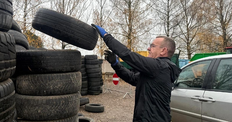 Jēkabpilie&scaron;i vecajām riepām dod otro dzīvi