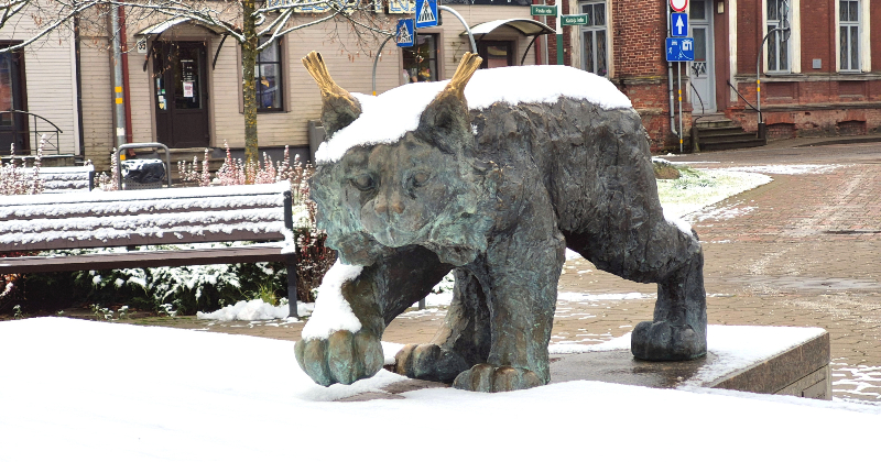 Jēkabpilī uzsnidzis pirmais sniegs