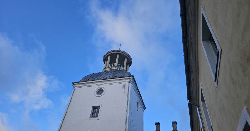 Slēdz Krustpils pils skatu torni