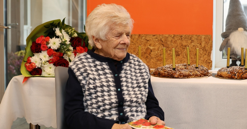 Dunavas pagasta iedzīvotāja Valentīna Rudzīte svin 100 gadu jubileju