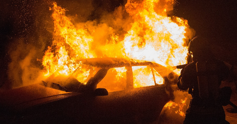 Jēkabpils novadā aizdegas vieglā automa&scaron;īna