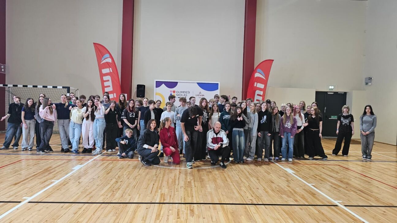 Jēkabpils Valsts ģimnāzijā viesojas “Olimpieši skolās ar Rimi”