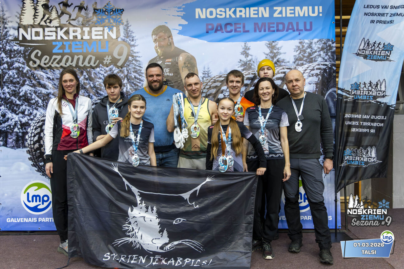 “Skrien Jēkabpils!” iegūst 2. vietu “Noskrien ziemu” komandu sacensībās