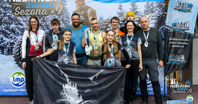 &ldquo;Skrien Jēkabpils!&rdquo; iegūst 2. vietu &ldquo;Noskrien ziemu&rdquo; komandu sacensībās