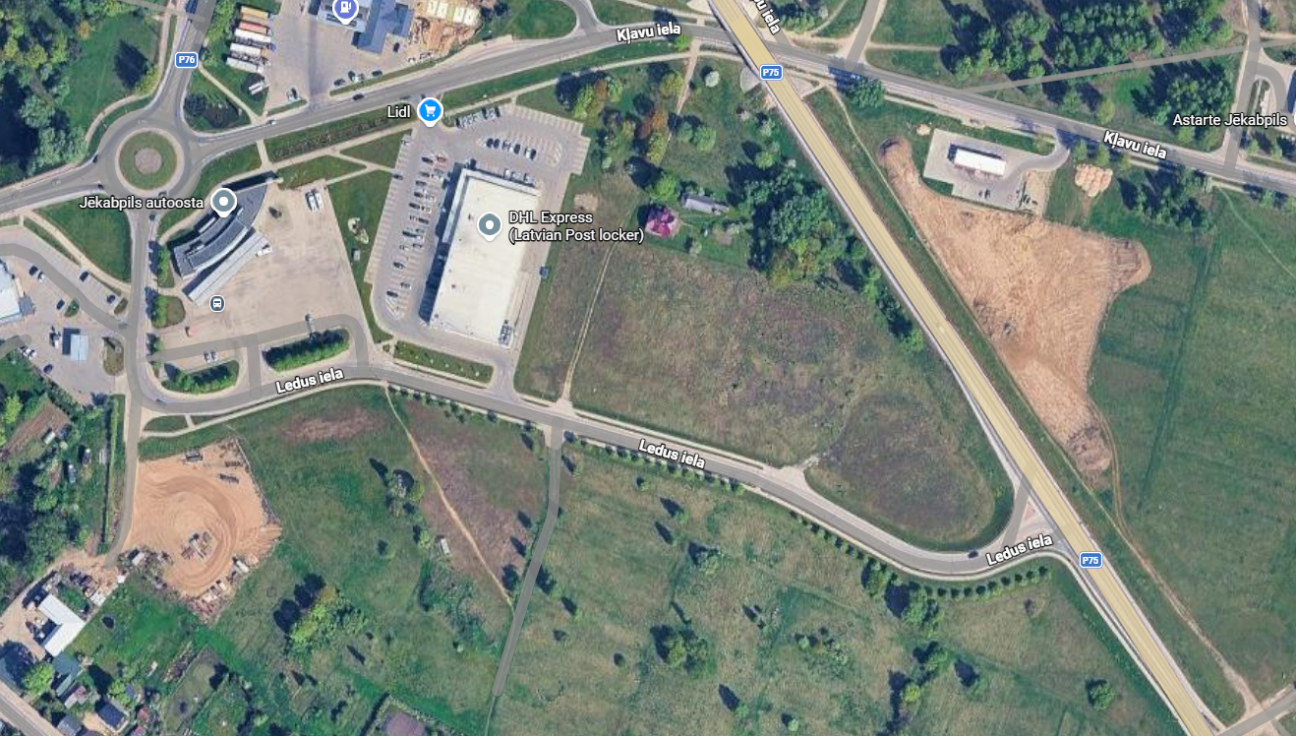 Jēkabpilī plāno būvēt ātrās ēdināšanas restorānu un divus lielus veikalus